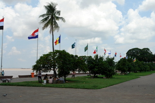 Phnom Penh Pakistan Flag on Riverbank