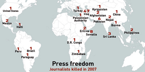 RSF Journalists killed in 2007