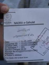 nadra-charging-50 form IDP in Swat and Mardan