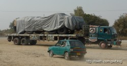 APC being transported to Baluchistan 